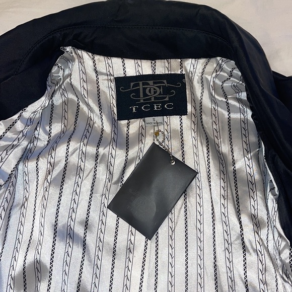 NWT TCEC Satin Knee Length Elbow Sleeve Jacket - Picture 7 of 10